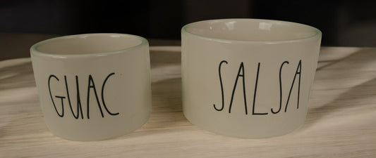 Rae Dunn Ceramic Guacamole and Salsa Bowl Set